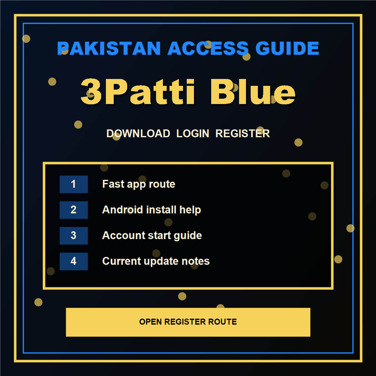 3Patti Blue Pakistan download guide and account help visual
